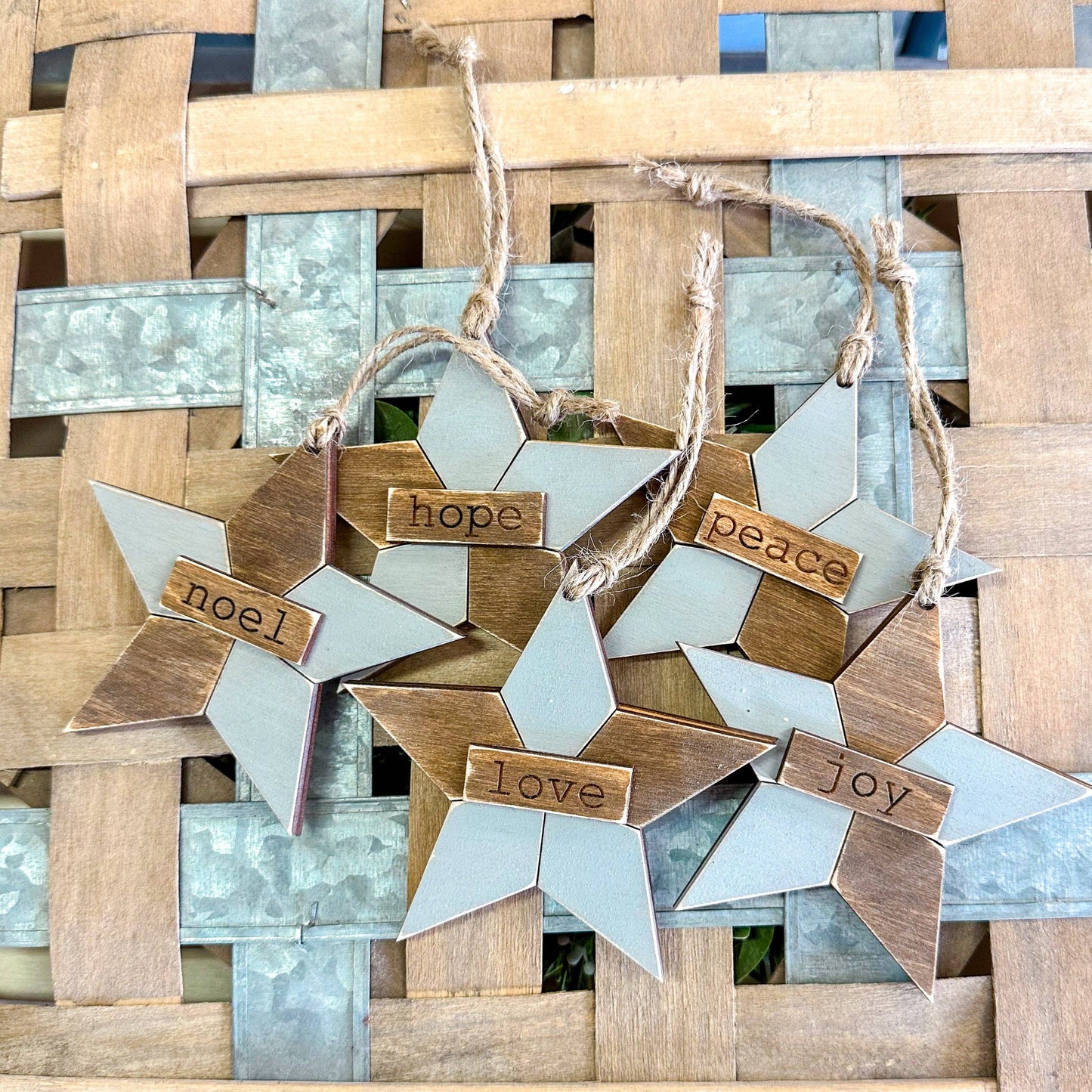 WS patchwork ornament set