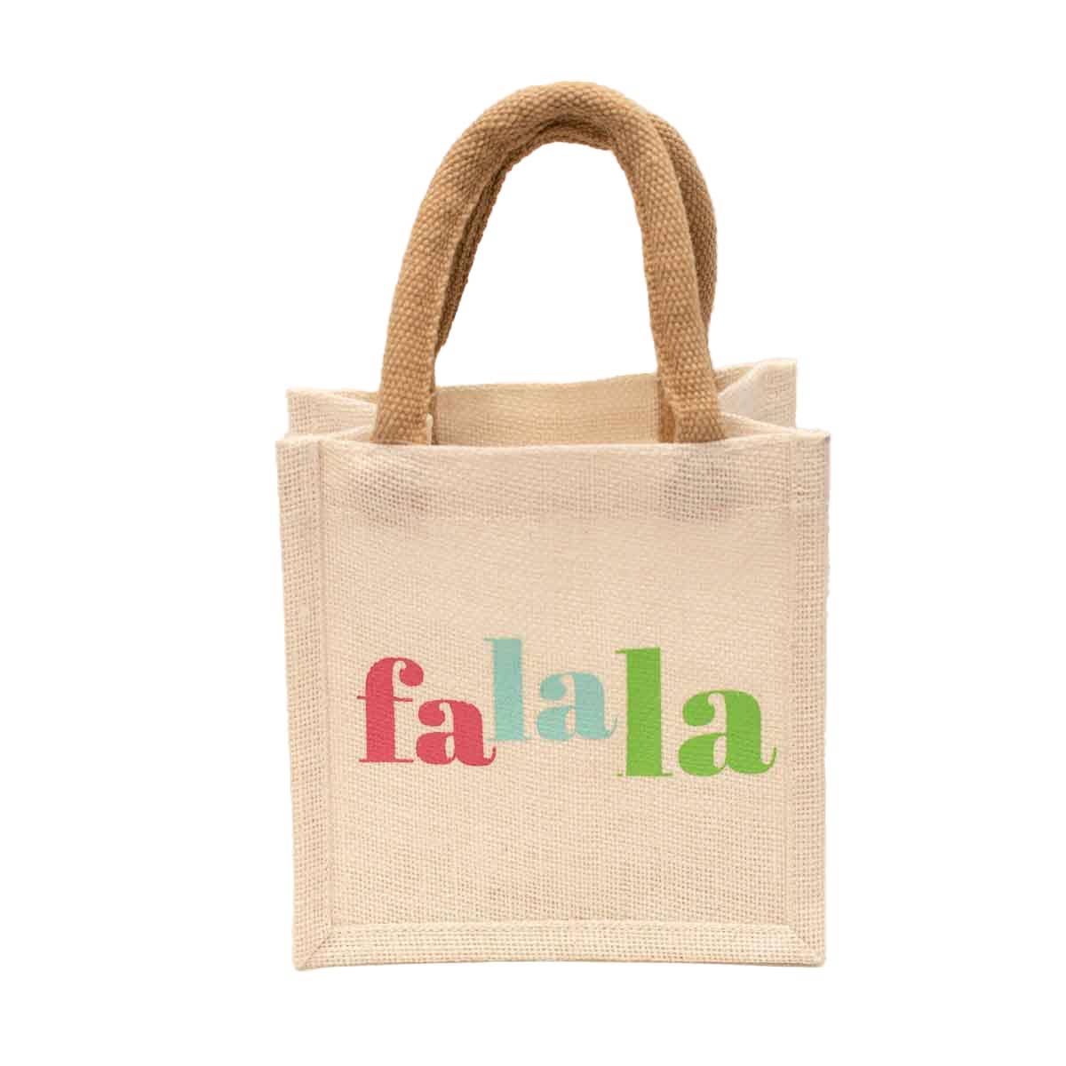 FaLaLa Petite Gift Tote White/Multi 7x7x5