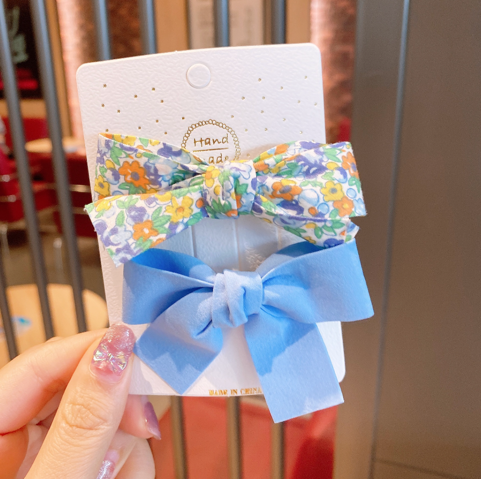 Little Girl's Cute Bow Floral Hair Clips 2/unit