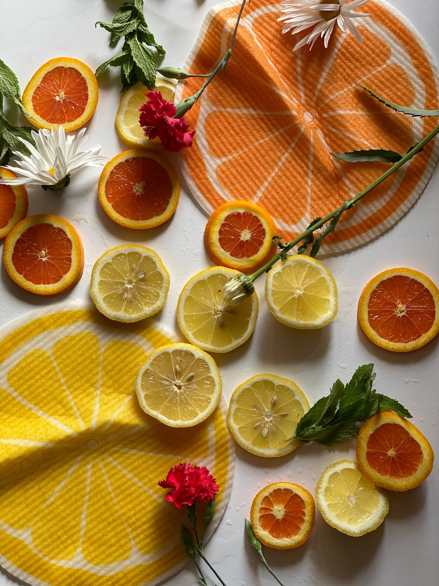 Lemon Round Swedish Cloth