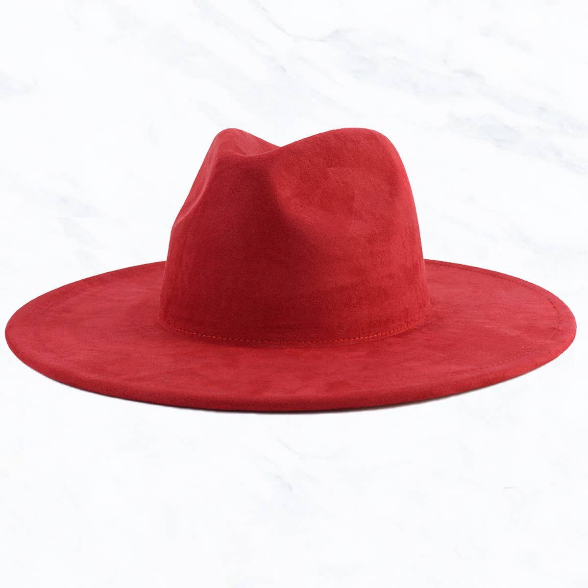Suede Large Eaves Peach Top Fedora Hat: Teal