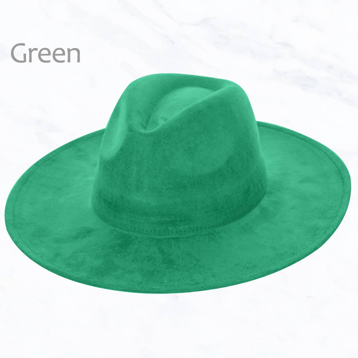 Suede Large Eaves Peach Top Fedora Hat: Teal