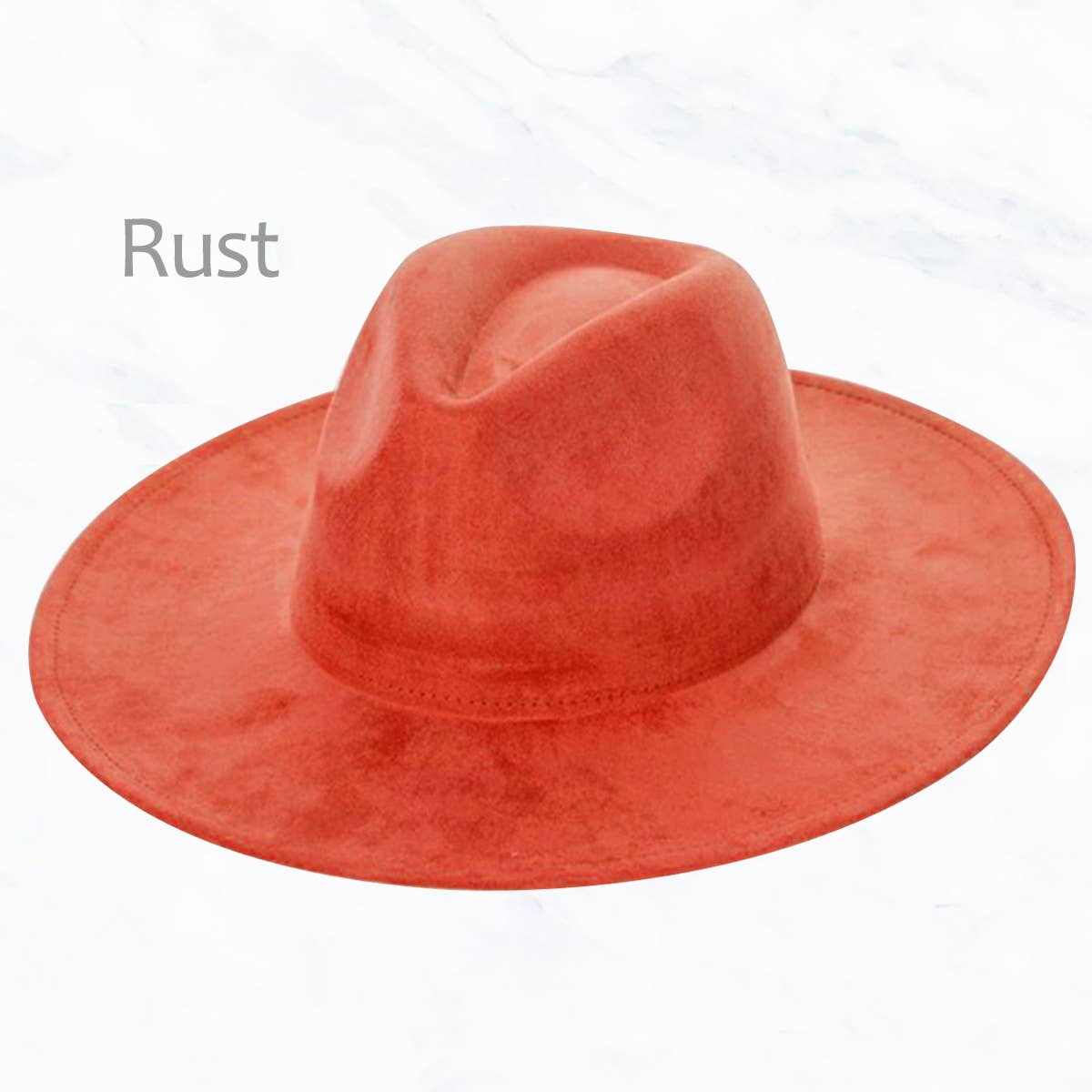Suede Large Eaves Peach Top Fedora Hat: Teal