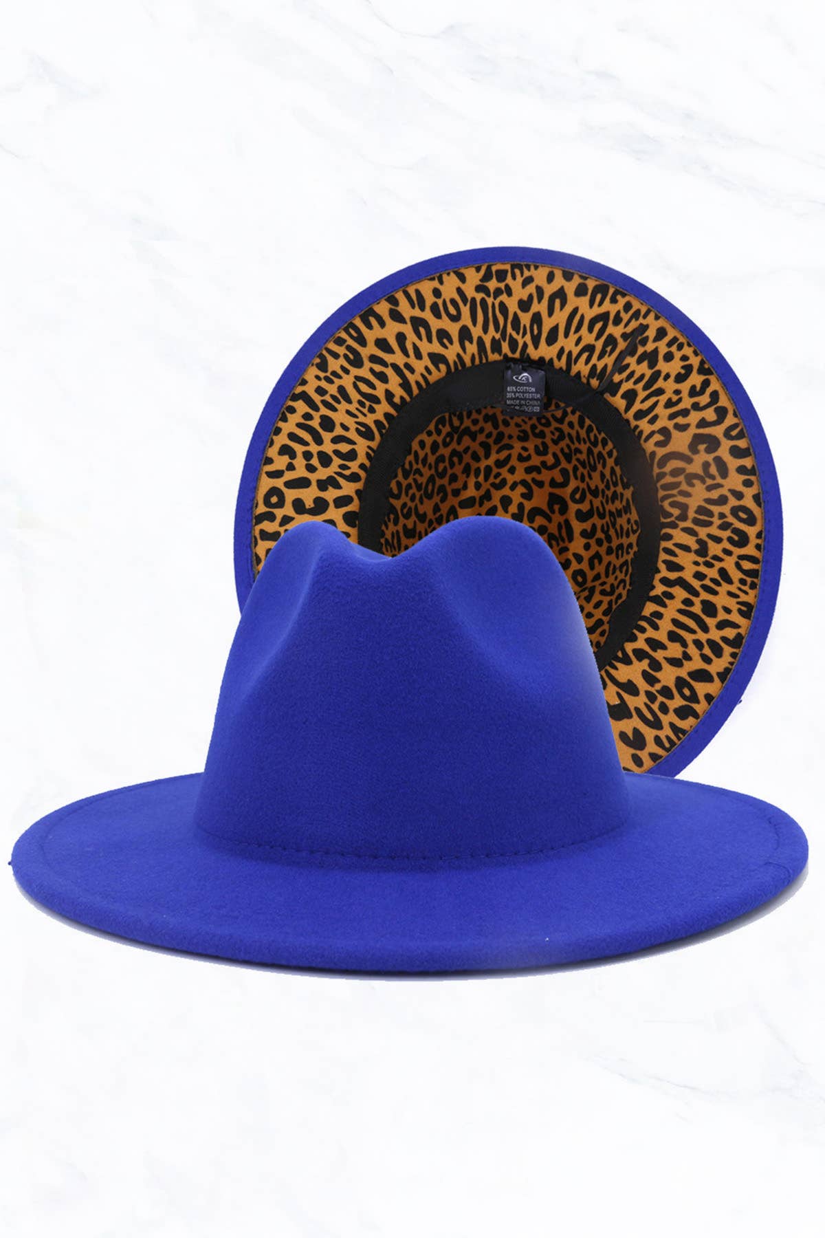 Double Sided Color Matching Leopard Jazz Hat: Olive Green