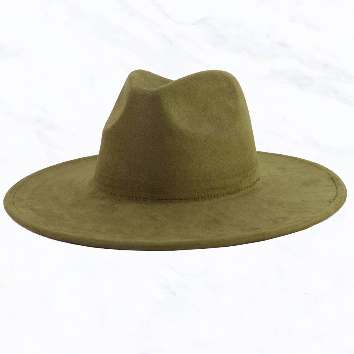 Suede Large Eaves Peach Top Fedora Hat: Teal