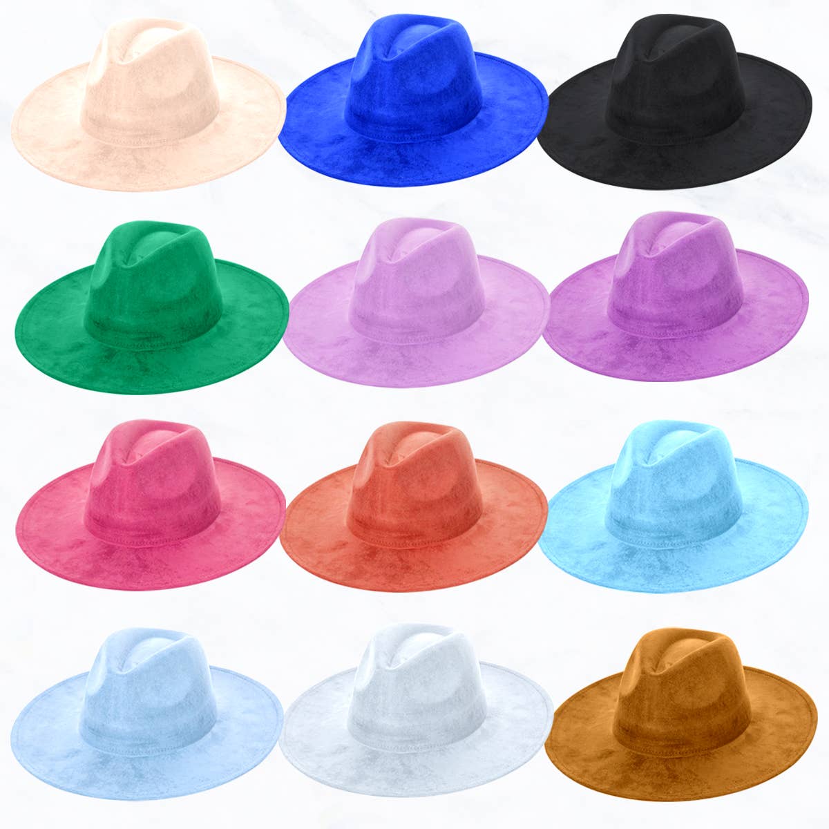 Suede Large Eaves Peach Top Fedora Hat: Teal