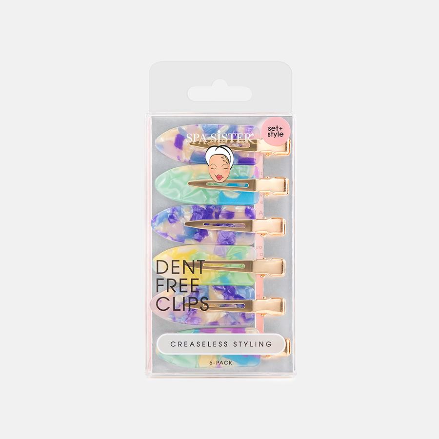 Creaseless Hair Clips 6pc: Tortoise / Quartz
