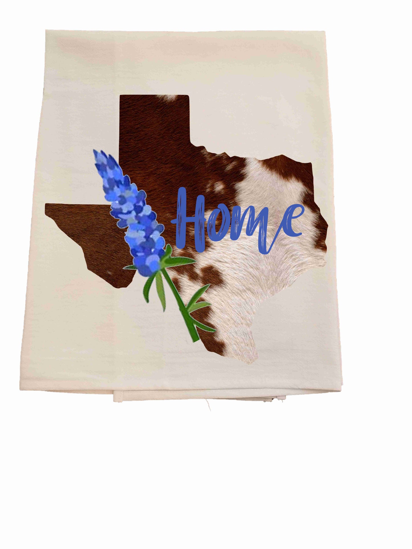 Texas Cowhide Tea Towel