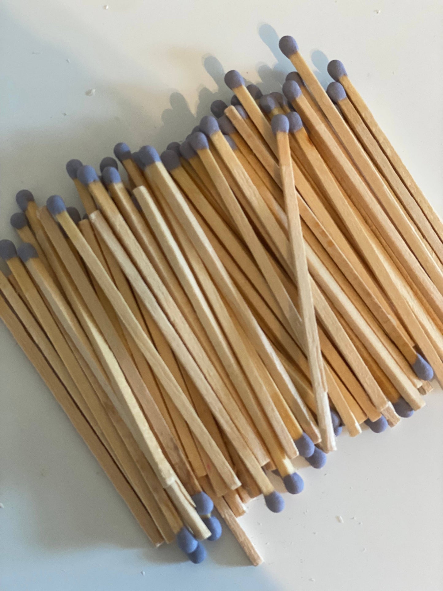 Gray Long Color Tip Matches Glass Cork Vial 25 CT Striker