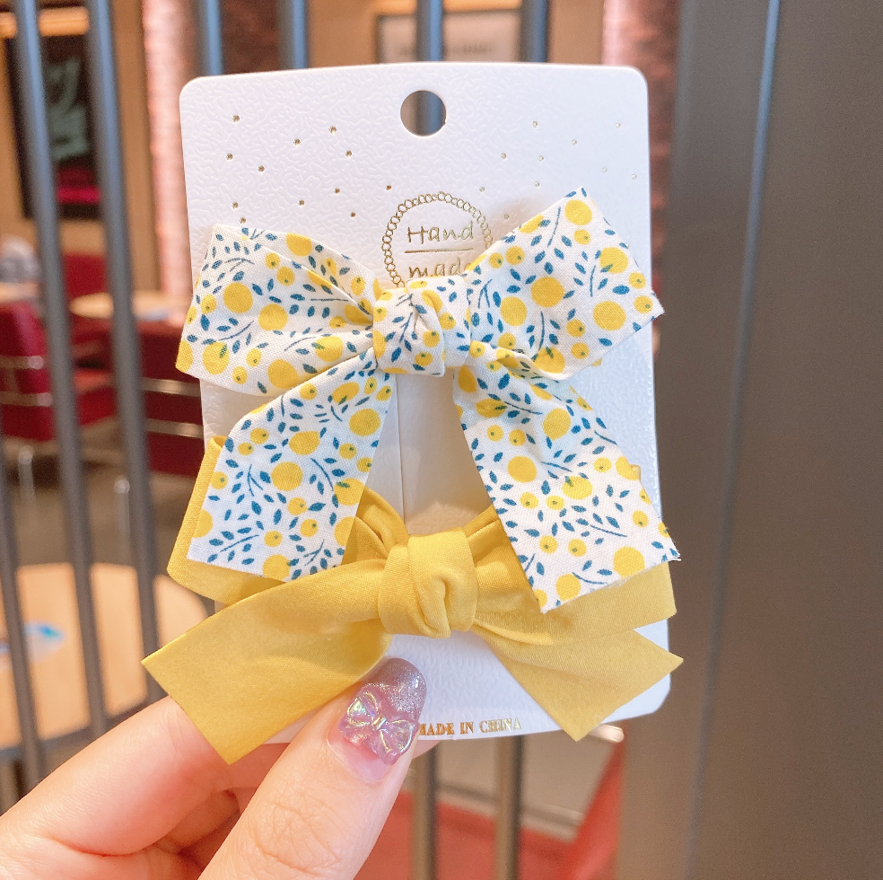Little Girl's Cute Bow Floral Hair Clips 2/unit