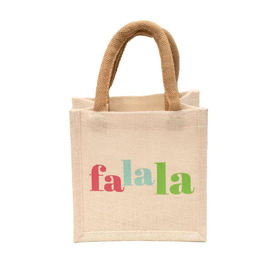 FaLaLa Petite Gift Tote   White/Multi   7x7x5