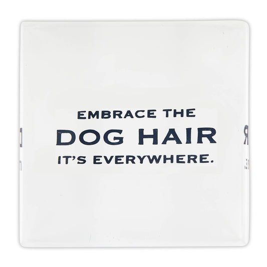 Face to Face Lucite Block - Embrace the Dog Hair