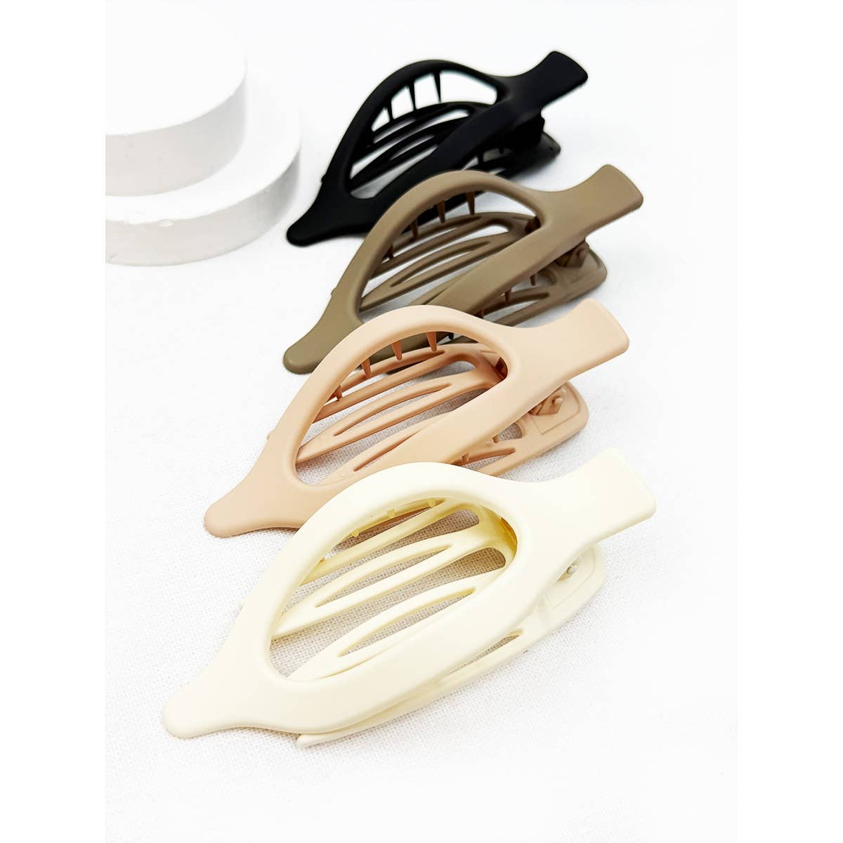 Neutral Flat Oval Flat Hair Claw: MIX COLOR / ONE(12)