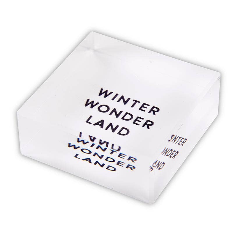 Face To Face Lucite Block - Winter Wonder Land
