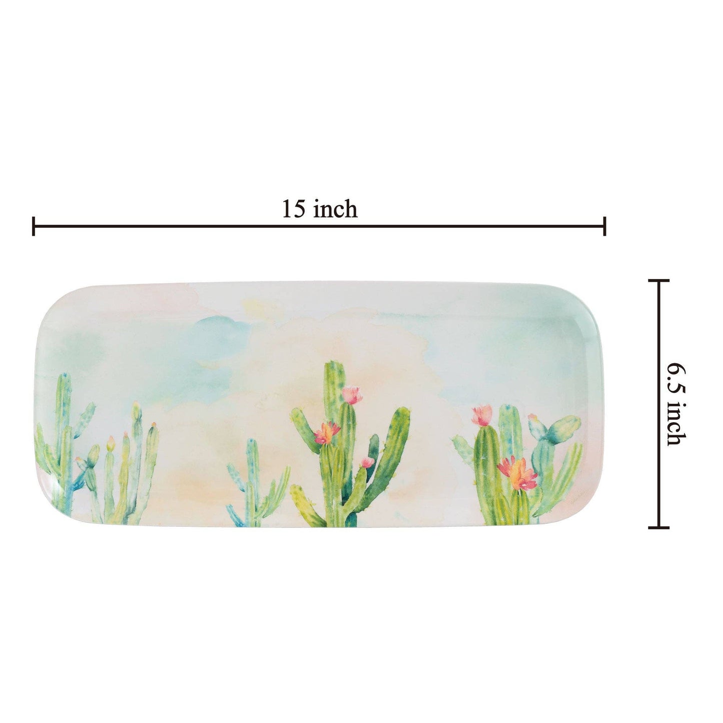 Cactus Garden 15" Melamine Tray