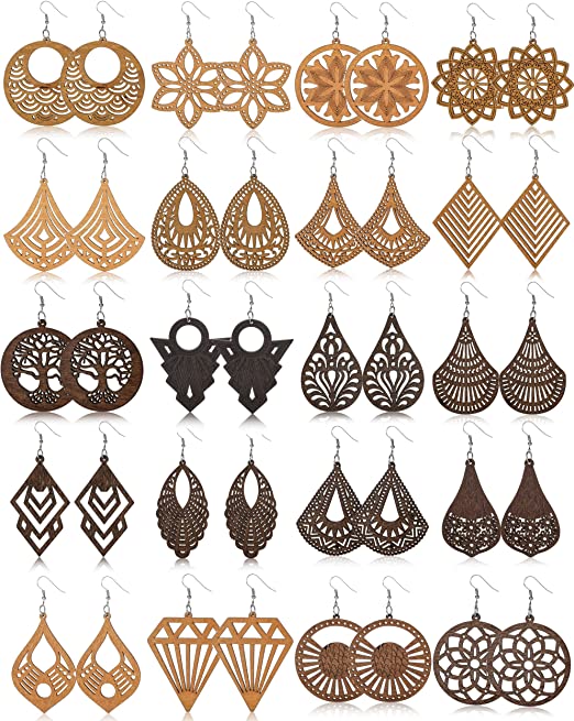 WOODEN EARRINGS