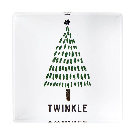 2" Square Lucite Block- Twinkle