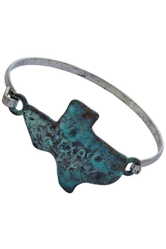 "Texas" Metal Bracelet: Patina