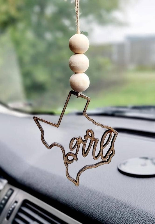 Texas Girl Car Charm Ornament