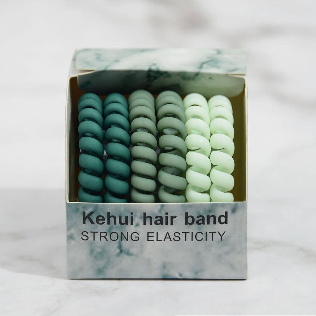 Frosted Hair Ties With Color Boxed