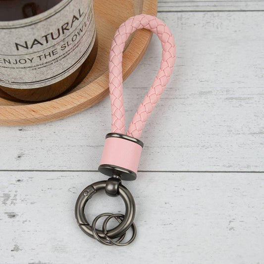 Handmade Braided Leather Keychain