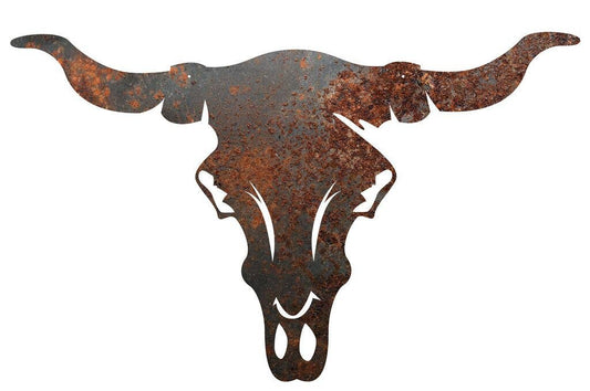 RUSTIC METAL COWSKULL SIGN