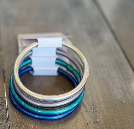 Foil Colors Silicone Bangle Bracelets